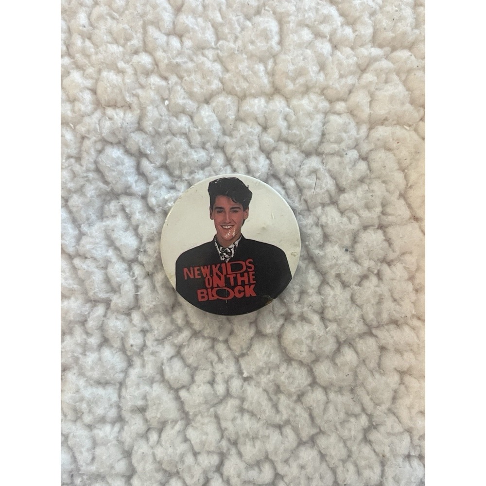 Vintage New Kids On The Block Jordan Knight Pinback Button Pin 1980s Pop VTG